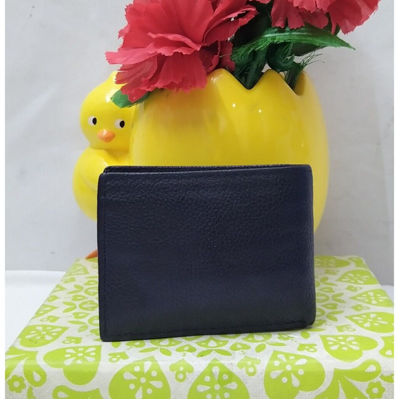 Fossil Black Pebbled Leather Credit Card Bifold Wallet - Picture 2 of 13